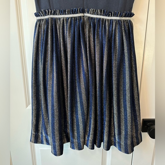 Mini Boden Lurex Stripe Party Dress (Size 15-16) - Picture 4 of 6